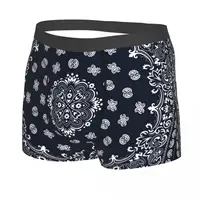 Pisley Bandana Print Boxer Shorts For Men 3D Print Male Bohemian Style Underwear Panties Briefs Breathbale Underpants 2