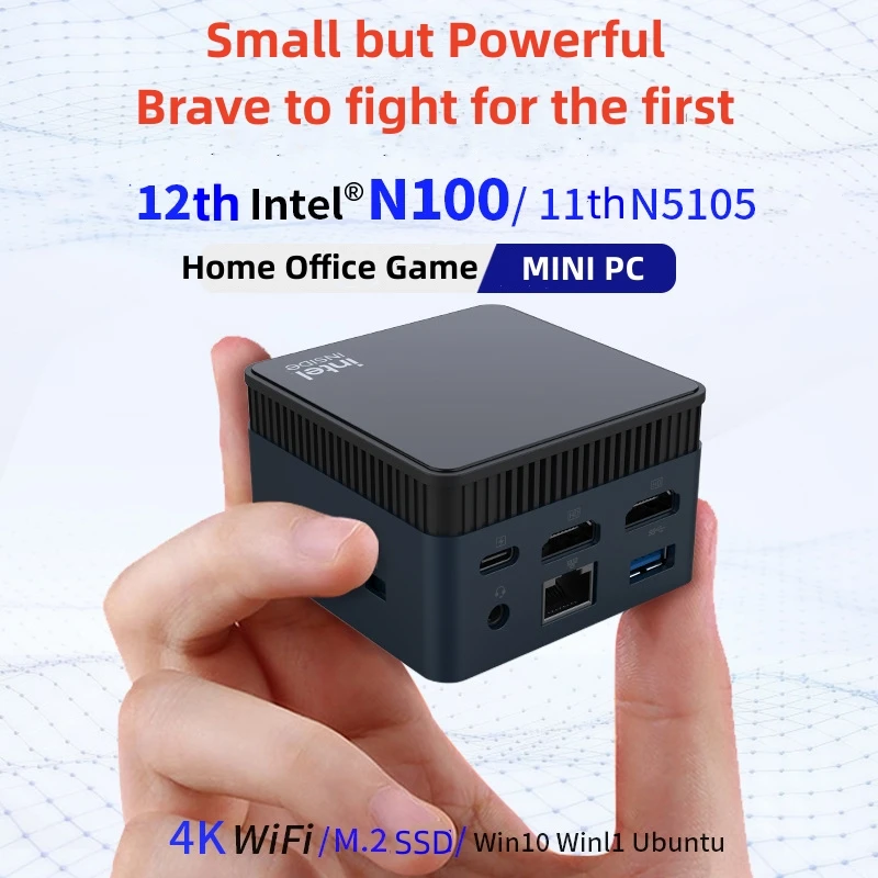 

Win11 MINI PC Intel 12th N100 Up To 3.4Ghz Microcomputers DDR5 12GB RAM 512GB ROM Dual WIFI HDMI Small Computer for Office Game