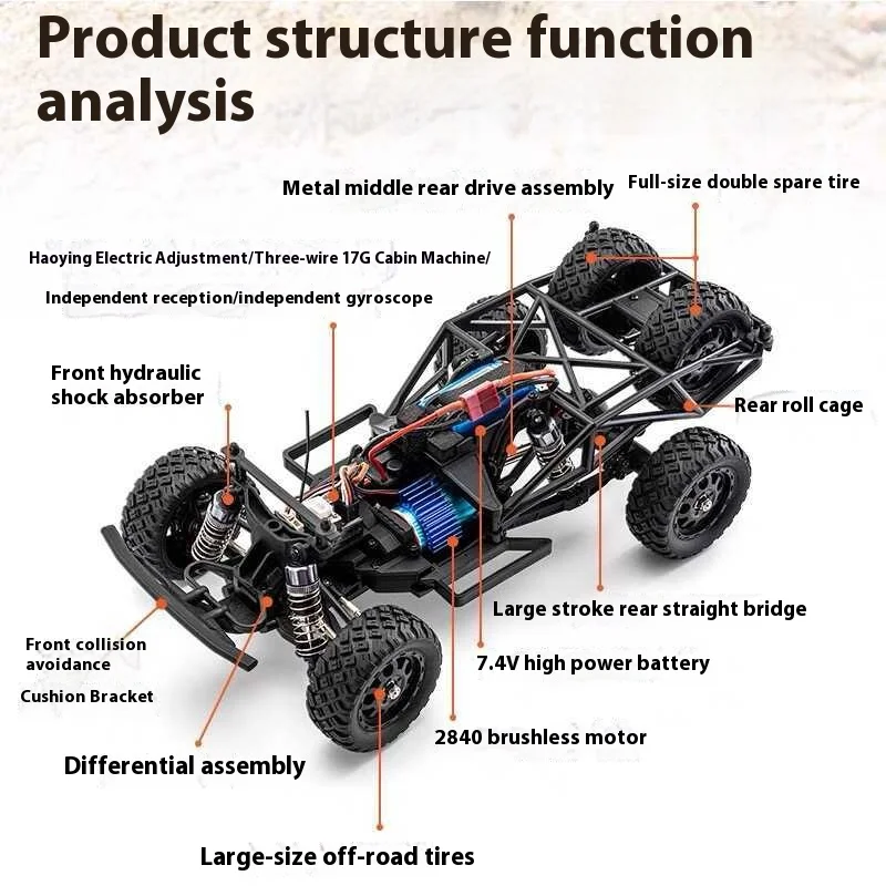 3100arc 1/16 Professional Short Card Remote Control Car Rc Car Off Road 4x4 Rc Drift Climbing Car  Brushless Machine 4