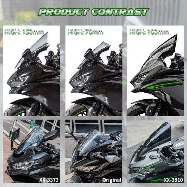 Kawasaki ZX4R Wind Deflector ABS Black Motorcycle Wind Deflector