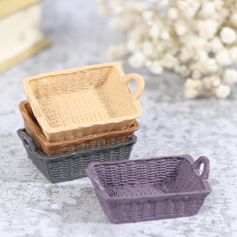 

Миниатюрная миниатюрная корзина для хранения кукольного домика, модель 1/12 года, аксессуары, игрушки, товары для украшения дома кукольного домика