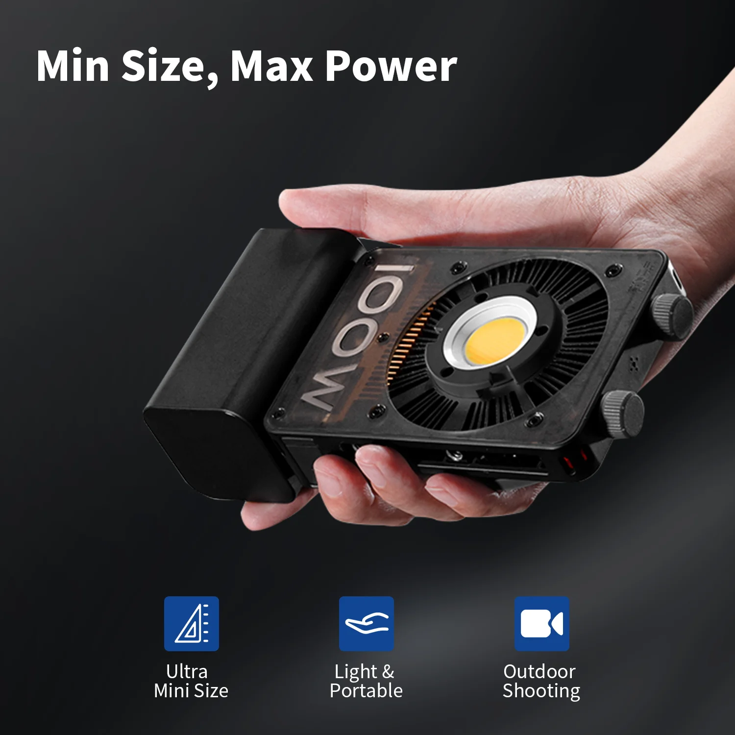 지윤 시네피어 CX100 100W 포켓 사진촬영 LED 조명 2700K-6500K 스튜디오 비디오 보조광