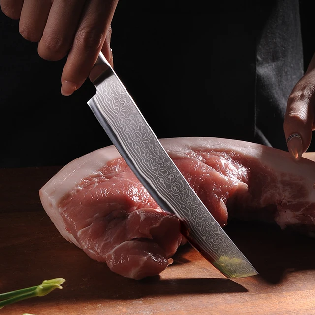67 strati in acciaio di Damasco Coltello da cuoco giapponese Mannaia per carne Coltello da cucina Pesce Sushi Affettare Coltello per filetti Utensili da taglio da cucina 3