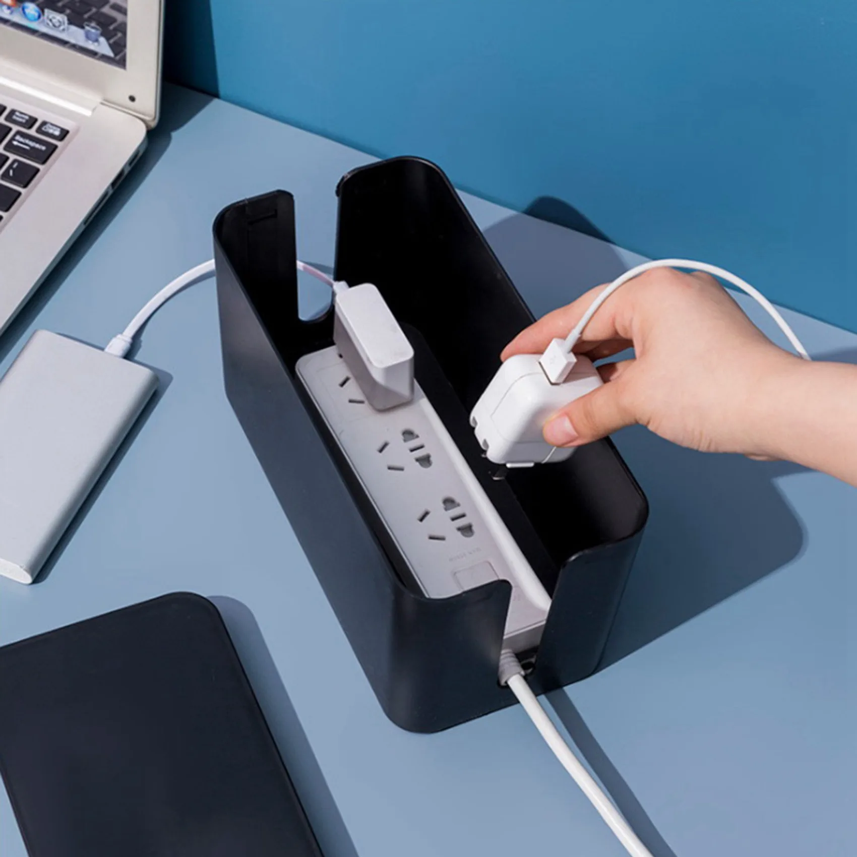 NEW-3X 케이블 관리 상자 코드 정리 상자 전원 스트립 서지 보호기 커버 홈 오피스용 TV 코드 상자