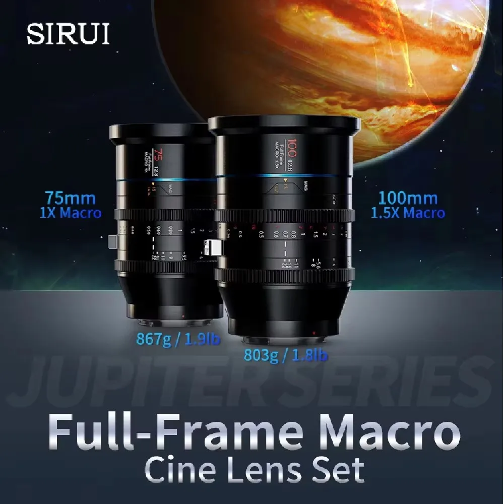 시루이 주피터 24mm 35mm 50mm T2 75mm 100mm T2.8 풀프레임 매크로 시네 렌즈 (EF/PL 마운트 카메라용)