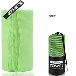 Ultra Soft Quick-Dry Microfiber Travel Towel for Camping, Beach & Gym Use (Green)