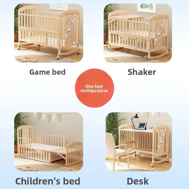 Wooden Baby Rocking Bed 6