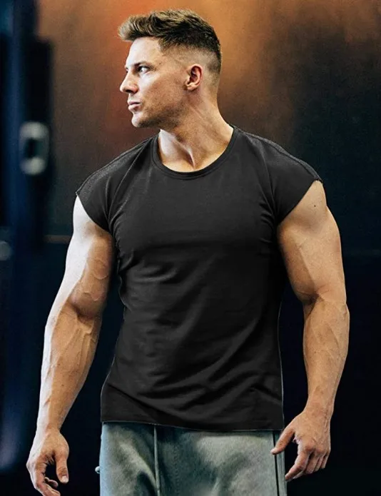 Summer New T-shirt Bodybuilding Muscle Tank Men's O-neck Solid Color Casual Sports Sleeveless Shirt Male Workout Fitness Tops