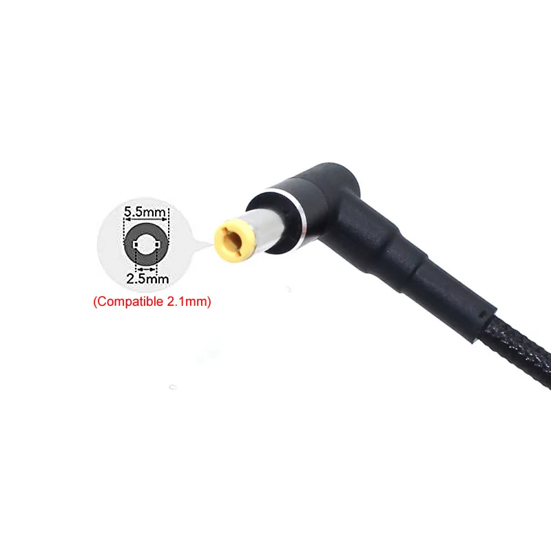 100W 유형 C 5.5x2.5mm 남성 변환기 케이블 DC 노트북 USB C PD Asus Lenovo Toshiba 노트북 (18-20V) 용 고속 충전 코드
