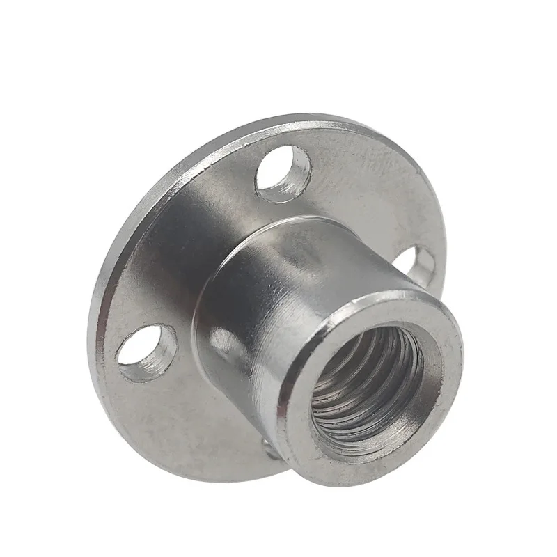Description Picture 4 of itemM3 M4 M5 M6 M8 Steel Flange Thread Nut Coupling Rigid Flange Couper Guide Shaft Support