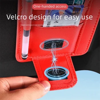 Car Sun Visor Organizer Multi-Pocket Business Card Storage Management Sunglasses Holder Visor Accessories Auto Interior 1