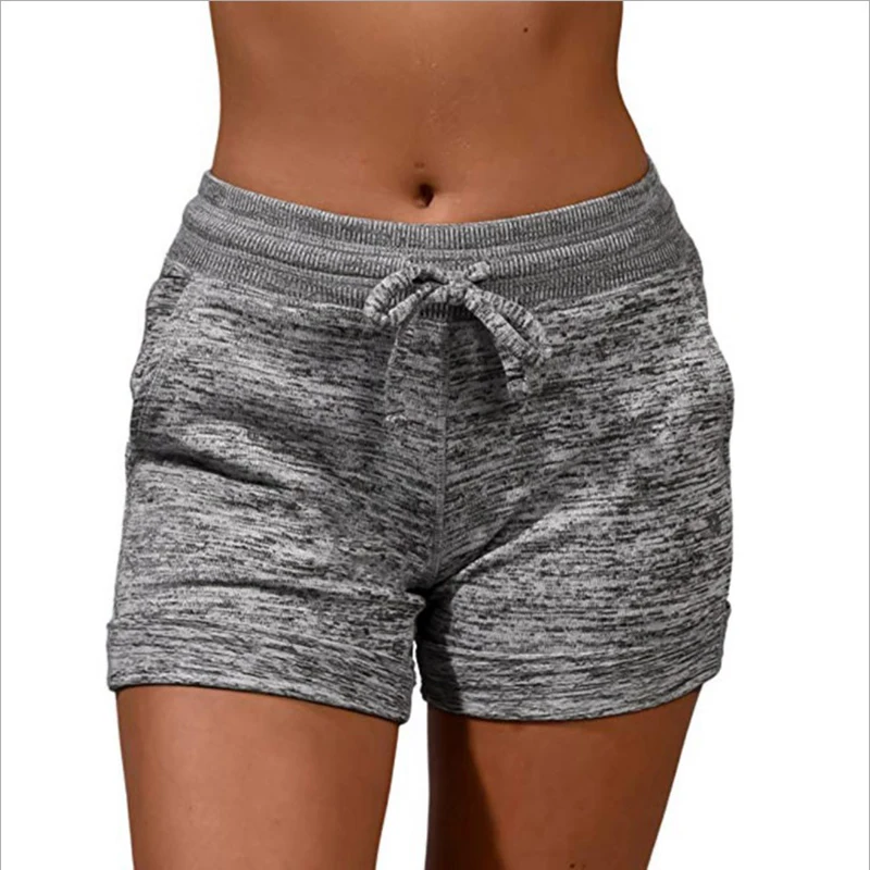 Womens Solid Elasticated Waist Shorts Ladies Summer Yoga Gym Fitness Jogging Hot Pants Sweatpants Clothing 4