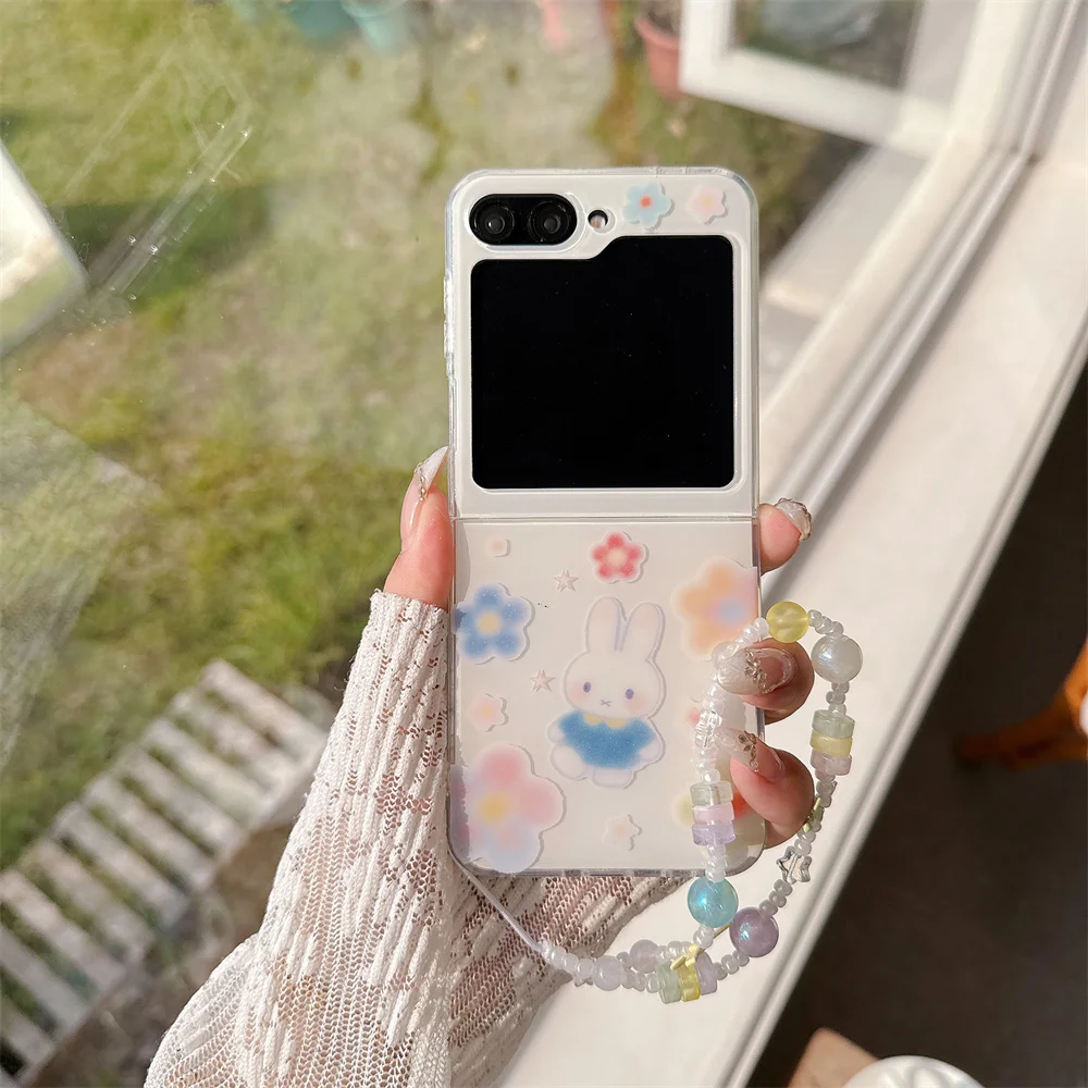 Kawaii Korean Flower Miffy Rabbit Phone Case - Cute Cartoon Design