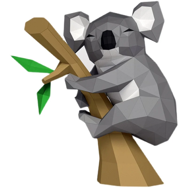 3D PaperCraft Koala Model Folding Paper Work Party DIY Craft Home Desk Floor Decor Room Wall Decoration Hand Made Toys