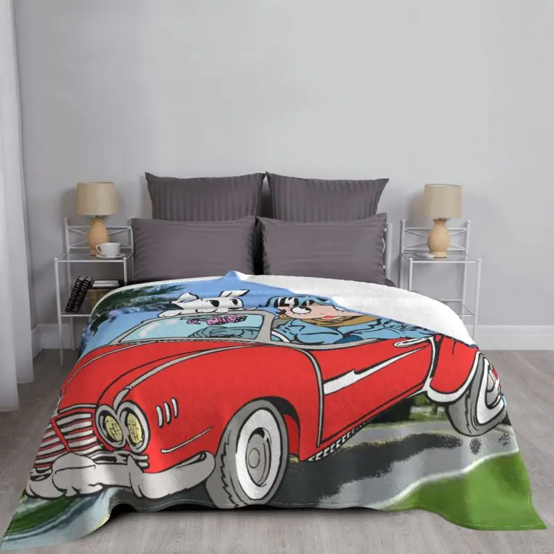 Classic Cartoon Betty Boops Love Blankets Warm Flannel Animation Throw Blanket for Bedding Travel Sofa
