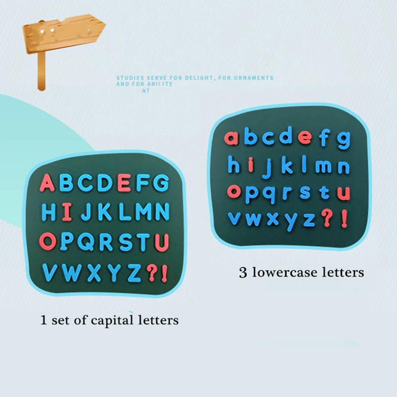 Magnetic Letters Set With Baseboard Kids Alphabet Magnetic Stickers Educational Puzzle Toys Children Spelling Learning Gifts 5