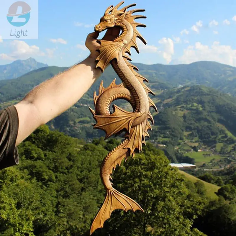 

Resin Dragon Statues Dragon Figures Art Garden Decoration Fantasy Animal Sculptures Ornaments For Patio Front Lawn Garden Decor