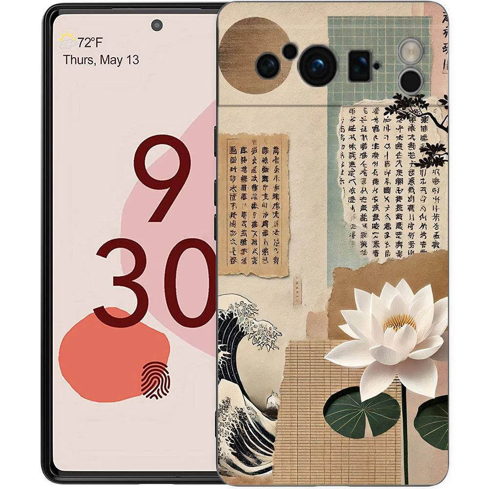 Japan Travel Series Black Soft Luxury TPU Phone Case Cover