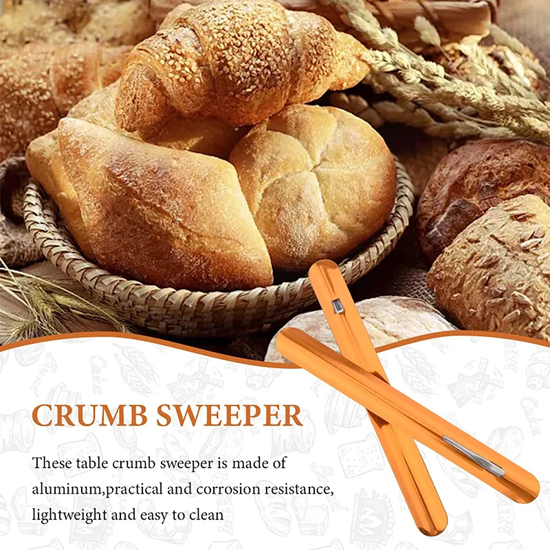Bread Crumb Cleaner Tool Crumb Sweepers Stainless Steel Portable Crumb Clean Scraper Kitchen Restaurant Crumber Cleaning Tool - 5