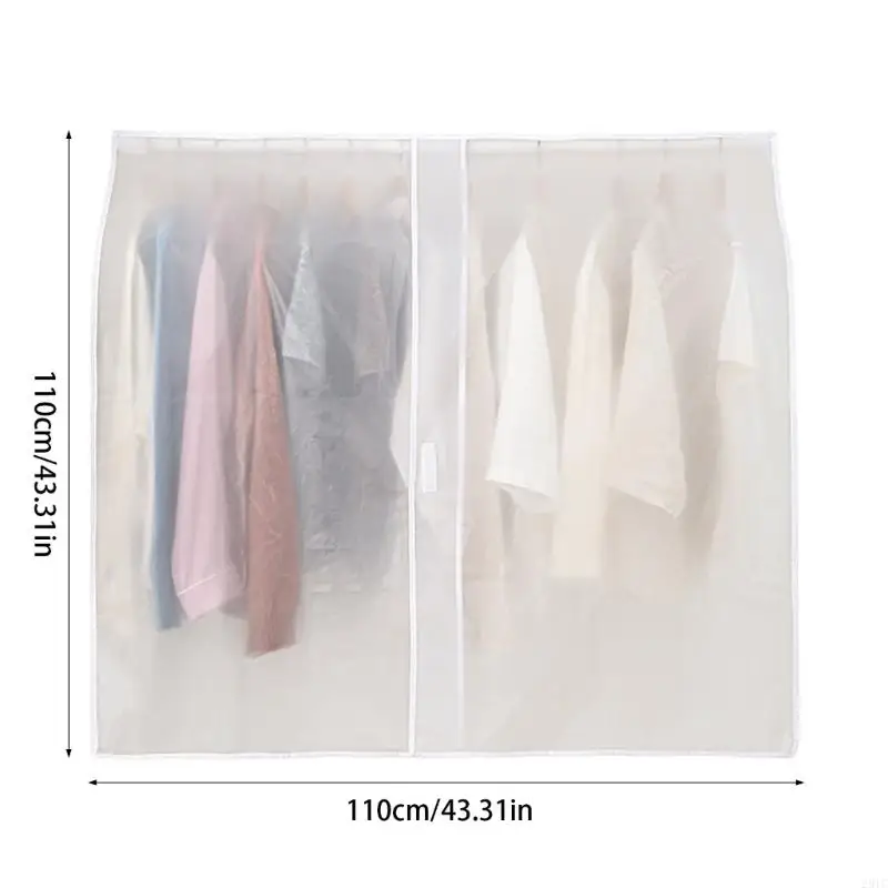 28TC 더러움 매달려있는 옷 보호자 클리어 랙 커버 오랫동안 긴 코트를위한 주최자