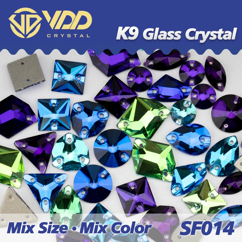 VDD 20/50pcs AAAAA K9 üvegek Összecsap méret Kivarr Be rhinestones Összevarrás Kristálytiszta flatback stones Ruha Ablakszövet kiegészítők esküvői ruhát