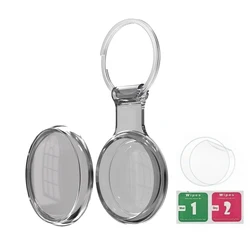 Sturdy Aluminum Alloy Keychain with Protective Cover and Carabiner Attachment (Waterproof -Clear bk)