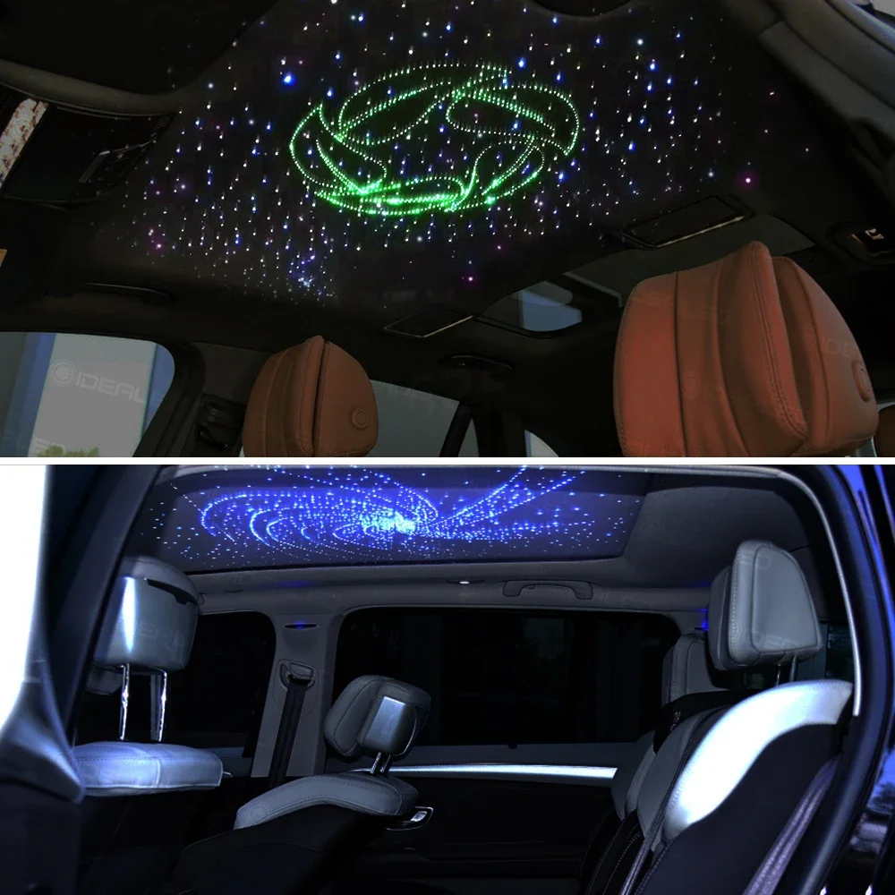 Plafonnier LED à Fibre Optique pour Voiture, Éclairage Intelligent