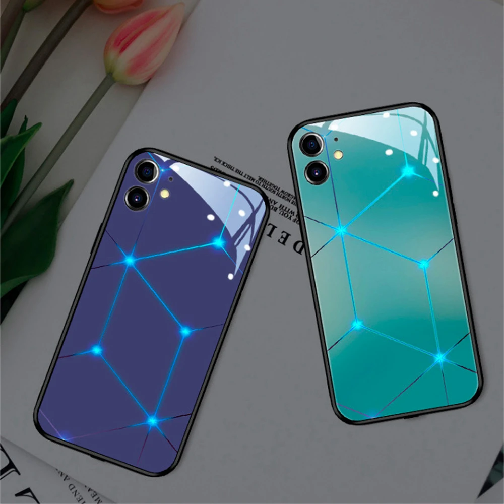 Diamantgitter-Design LED-Licht Leuchtende Handyhülle für Samsung S26 S25 S24 S22 S23 S21 S20 FE Note 10 20 Plus Ultra A54 A14 – Detail 20