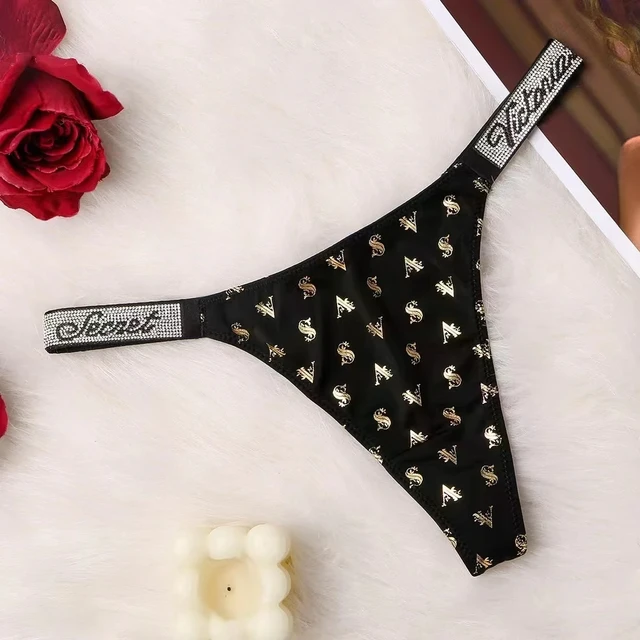 Wholesale Sexy V Letter Ladies Lingerie Set Ladies Bra Set Rhinestone High  Quality Bra Ladies Panties Free Shipping - AliExpress