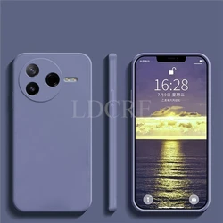 Liquid Silicone TPU Rubber Phone Case - Durable Plain Protector Cover for POCO F7 Pro (Lavender Grey)