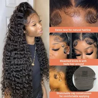 Perruques en cheveux humains bouclés densité 250 pour femmes, perruque frontale en dentelle HD 13x6, perruque frontale en dentelle brésilienne 13x4 Deep Wave, dentelle 360 pré-épilée 5