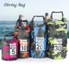 2/5/10/20/30L Outdoor Camouflage Waterproof Dry Bags Portable Rafting Diving Dry Bag Sack PVC Swimming Bags for River Trekking 2