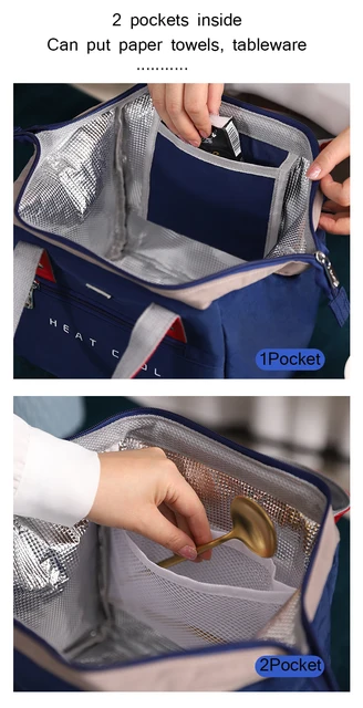 Insulated Lunch Bag Tote Bag for Women Wide Open Insulated Cooler Bag  Water-resistant Thermal Leak-Proof Lunch Organizer For kid - Price history  & Review, AliExpress Seller - Bignosedeer Store