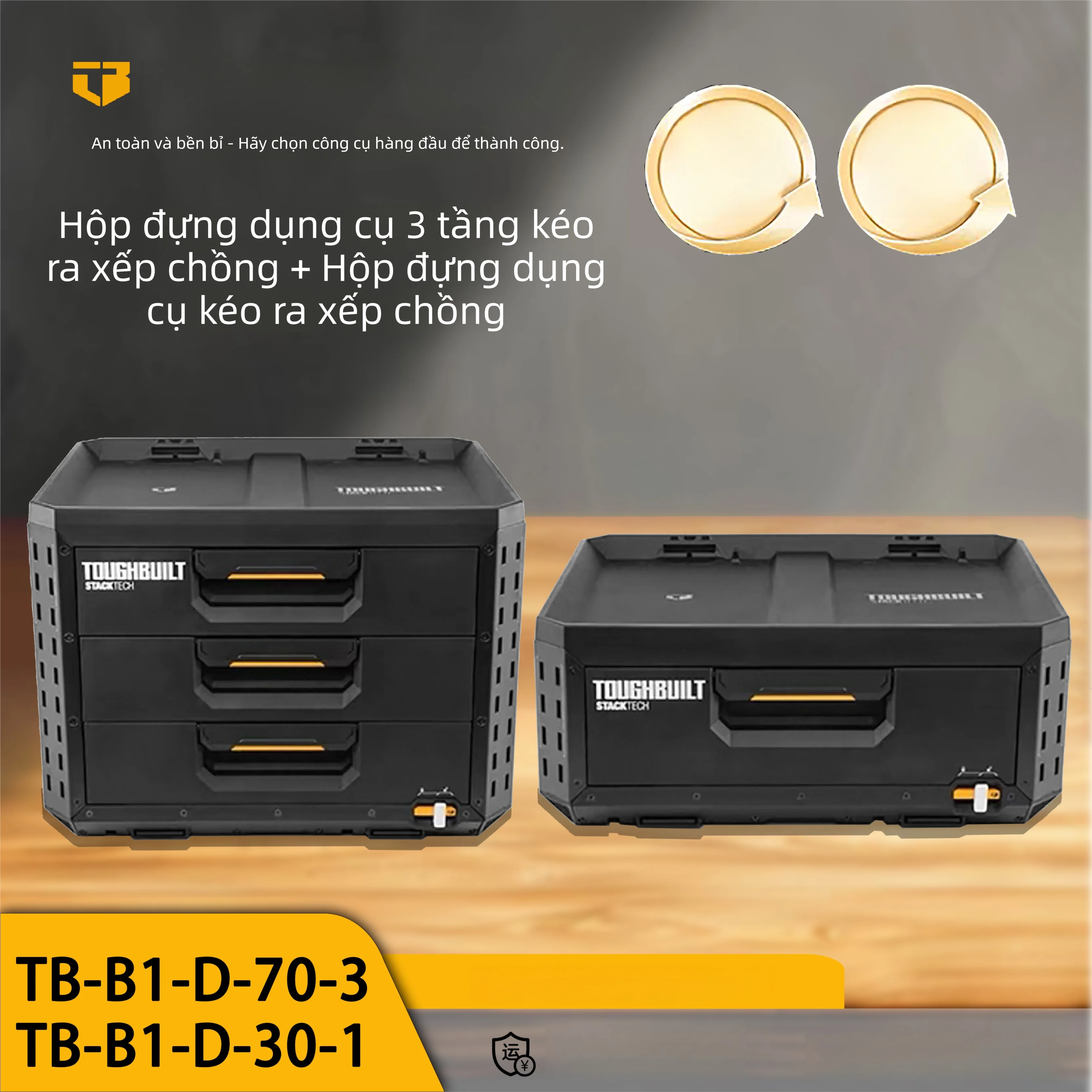 Stackable Drawered Tool Box with Locking Mechanism Giá 7,927,000 Đồng*Miễn phí vận chuyển