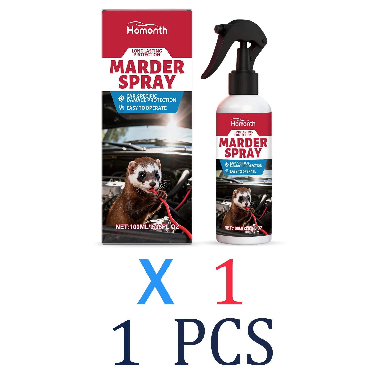 Leistungsstarkes Nerz-Abschreckungsspray, 100-ml-Flasche, natürlicher Minz-Duftvertreiber für den Fahrzeuglagerbereich, Gartenschutz, langlebig