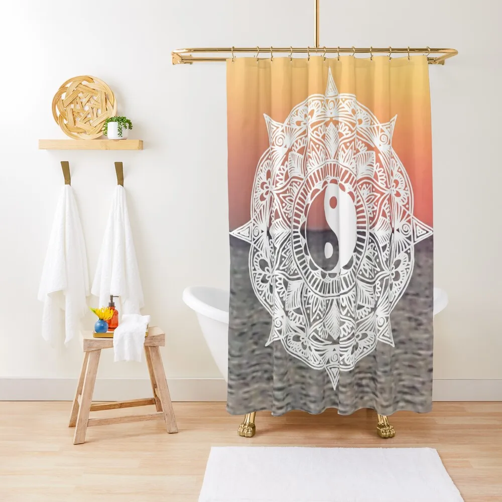 

Sunset Yin Yang Mandala Shower Curtain Bathroom Deco For Bathroom Curtain
