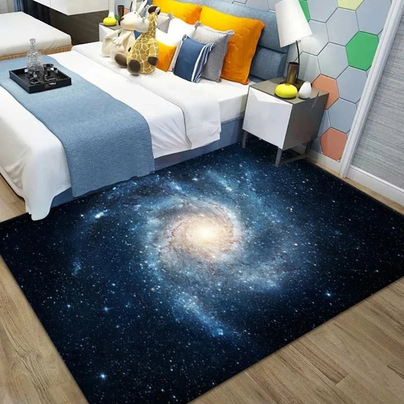 

Scandinavian Ins Starry Sky Rug Living Room Coffee Table Cosmic Dream Abstract Children's Room Bedroom Bedside Rug Home Rug