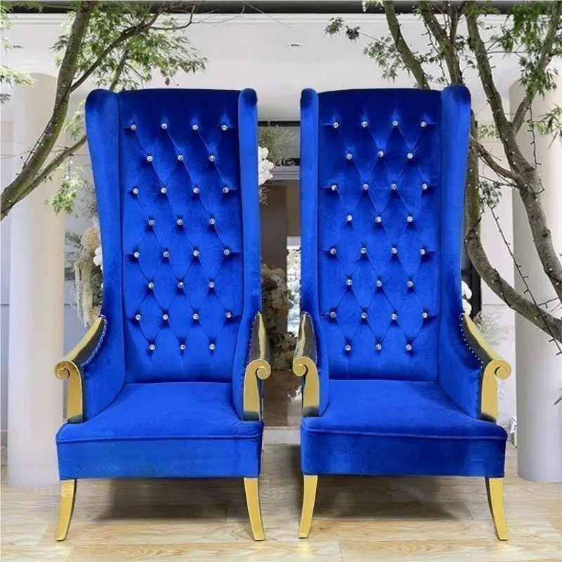 Royal bride high back armrest loveseat throne chair wedding luxury