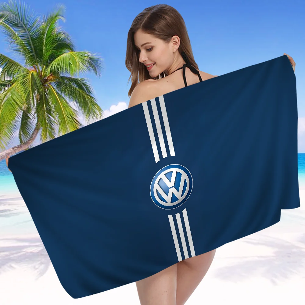 V-Volkswagens Car Logo Big Microfiber Beach Towels Quick Dry Towel Sand Beach Towels Pool Towel for Travel Swim Pool Yoga 5