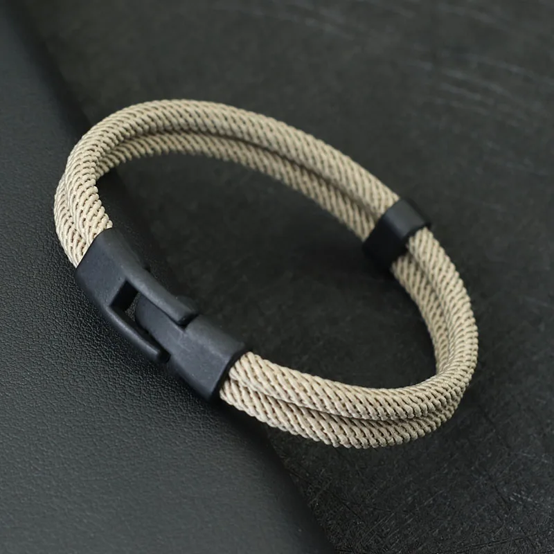 288291-486270.jpg S4359b1b72ae34e3fb69eea4517fedf4e6 New Fashion Men Bracelet Thread Double Layer Detachable Matching Stackable Braslet Leisure Accessories Hombre Mallzona