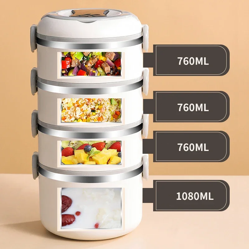 Bento Lunch Box Japanese Multilayer Stainless Steel Bento Box Food Container Storage Portable Thermos Food Jar Kid Bento Box - 5