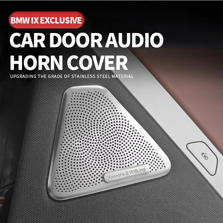 Für BMW IX Auto Audio Stereo Hochtöner Lautsprecher Tür-Lautsprecherabdeckung Edelstahl-Aufkleber Auto – Detail 1
