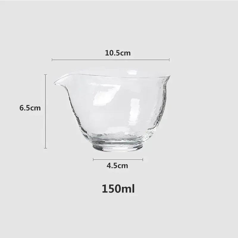 Moon Glass Transparent Tea Dispenser Hammer Pattern Tea Sea Single Chahai Glass Chinese Utensils