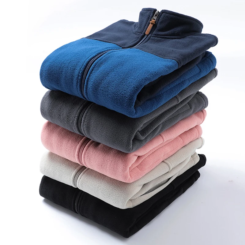 9XL Winter Men's Polar Fleece Jackets Outdoor Tactical Windproof Color Match Soft Warm Full Zipper Sports Hiking Ski Cargo Coats hiking jackets polar fleece jacket mens winter sweatercoat