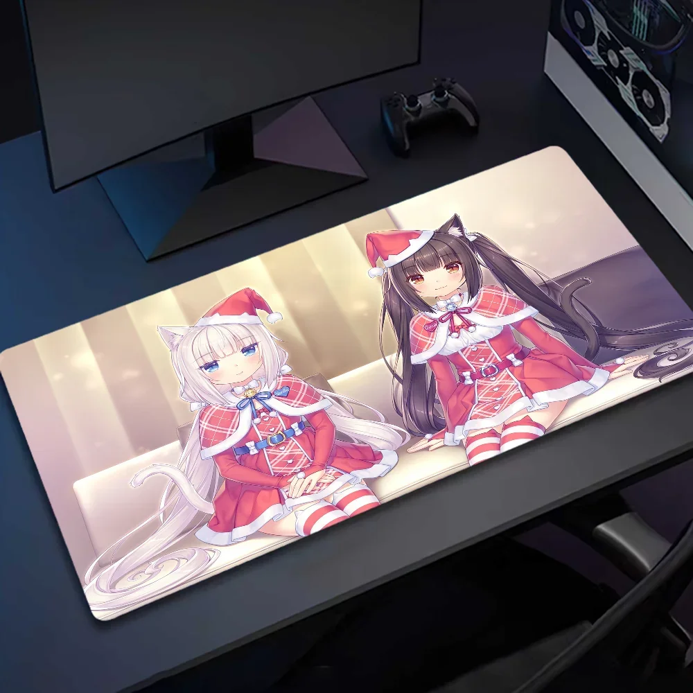 Chocola Nekopara Japan Anime Large XXL Gaming Laptop Computer Desk Mat Mouse Pad Mouse Mat Notbook Mousepad Gamer 4