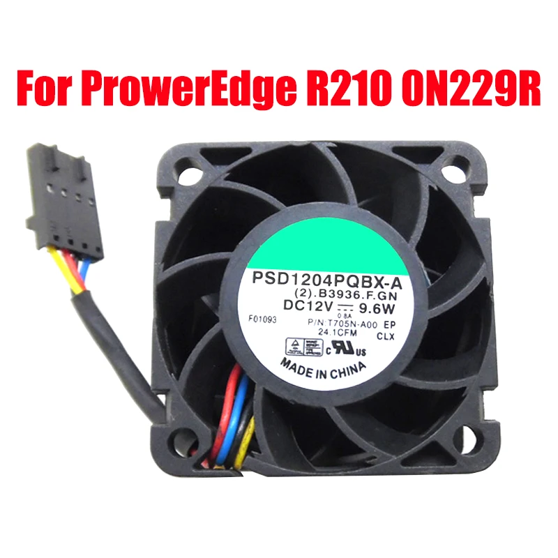 Вентилятор охлаждения для DELL ProwerEdge R210 0N229R N229R 0T705N T705N-A00 PSD1204PQBX-A (2).B3936.F.GN 12 в 9,6 Вт 4PIN Новинка