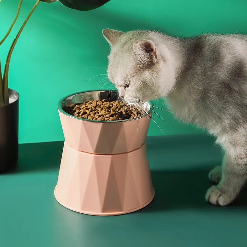 

High Foot Pet Bowl Cat Food Dog Water Bowl Anti-overturning Neck Protector Bowl Pet Feeding Cup Pet Feeder Supplies Accessories