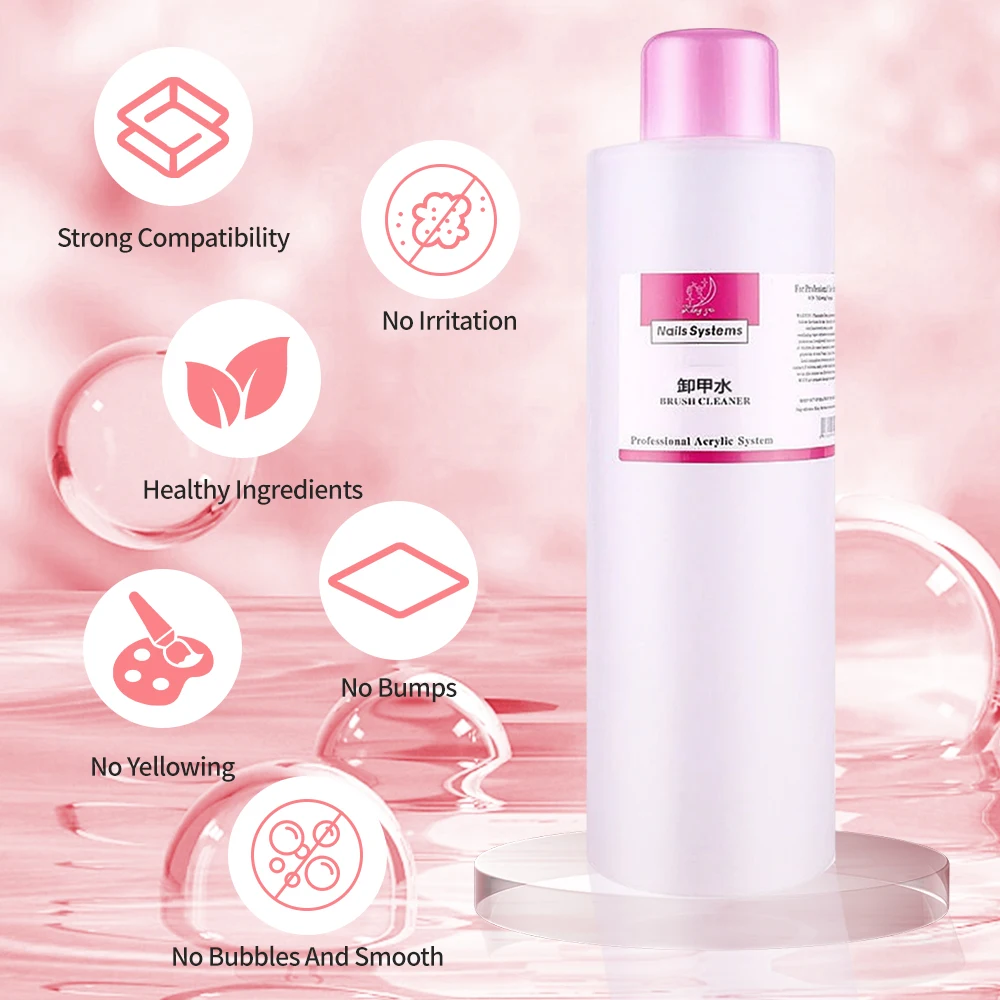Dkasama 1000ml Nail Gel Remover Nail Polish Cleaner Brush Cleaner Non-Irritating Quick & Easy Liquid Manicure Care Nail Art Tool 2