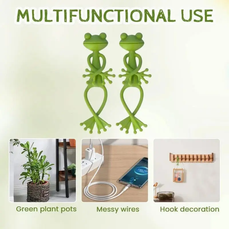 13cm Frog Shaped Reusable Cable Wire Tie Cute Decorative Twist Bendable Garden Plant Support Adjustable Flexible Clip for Stem - Image 4