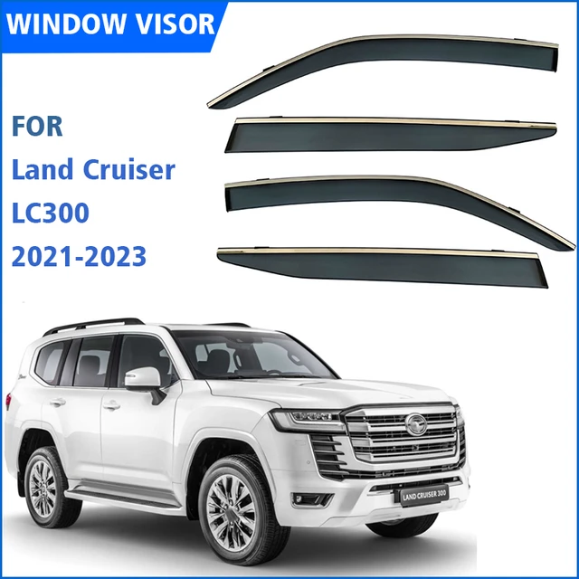 Chrome Weather Shield Weathershield Window Visor suits Toyota Landcruiser  LC300